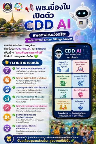 พช.เขื่องใน เปิดตัว CDD AI 